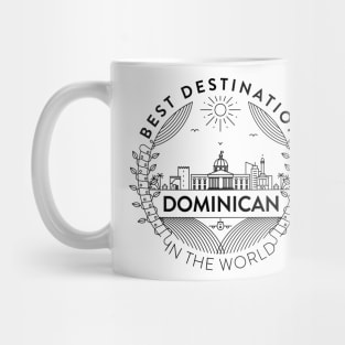 Dominican Minimal Badge Design Mug